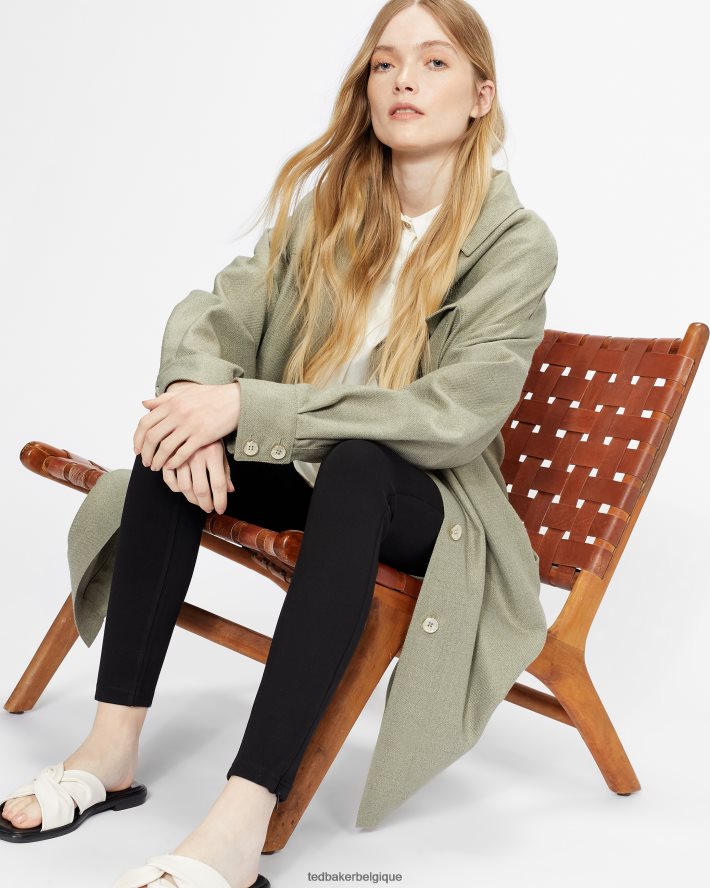 être Ted Baker femmes strenti - Jegging Ponti skinny avec revers zippé noir FR8J42284 vêtements