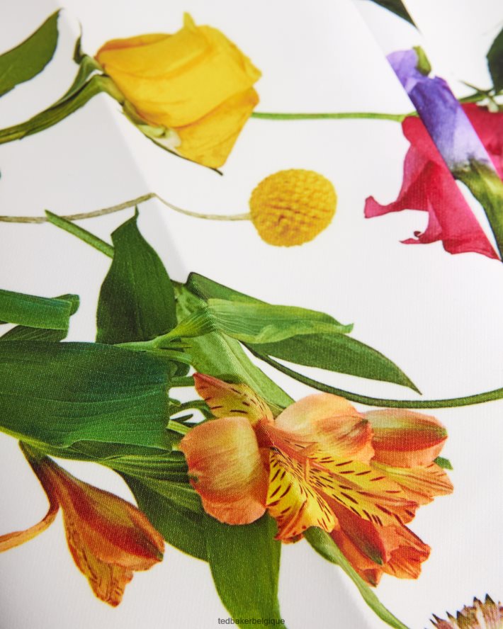 être Ted Baker femmes ziaaht - pantalon fuselé à imprimé fleuri blanc FR8J42320 vêtements