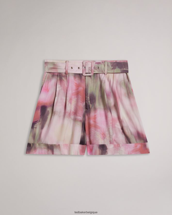 être Ted Baker femmes ayaaz - short ajusté imprimé corail FR8J42222 vêtements