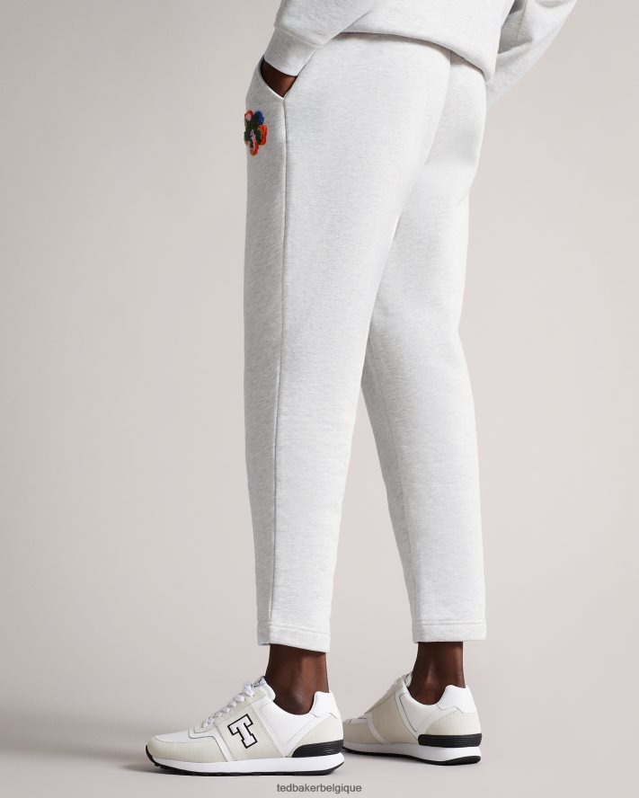 être Ted Baker femmes nicolez jogger en jersey avec fleur gris moyen FR8J42590 vêtements
