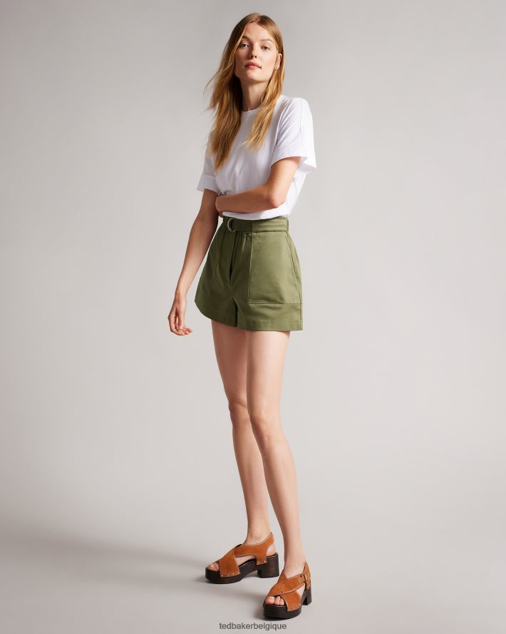 être Ted Baker femmes ronniie - short avec anneau en D olive FR8J42595 vêtements