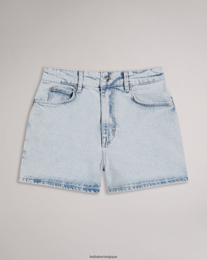 être Ted Baker femmes short en jean taille haute gianahh lavage léger FR8J42406 vêtements