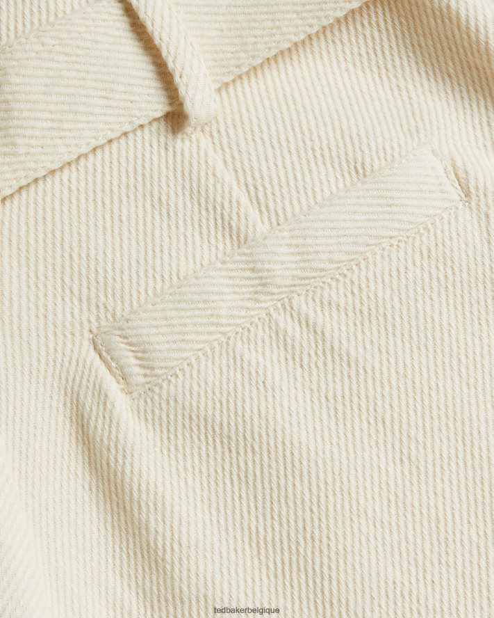 être Ted Baker femmes short indigow taille haute ceinturé Ivoire FR8J42300 vêtements