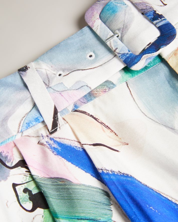 être Ted Baker femmes tarinah - short ajusté à imprimé abstrait blanc FR8J42439 vêtements