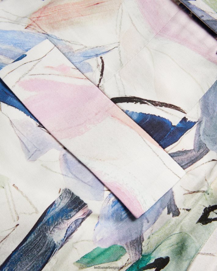 être Ted Baker femmes tarinah - short ajusté à imprimé abstrait blanc FR8J42439 vêtements