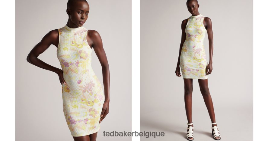 être Ted Baker femmes Effi - Moulante torsadée dans le dos blanc FR8J42650 vêtements