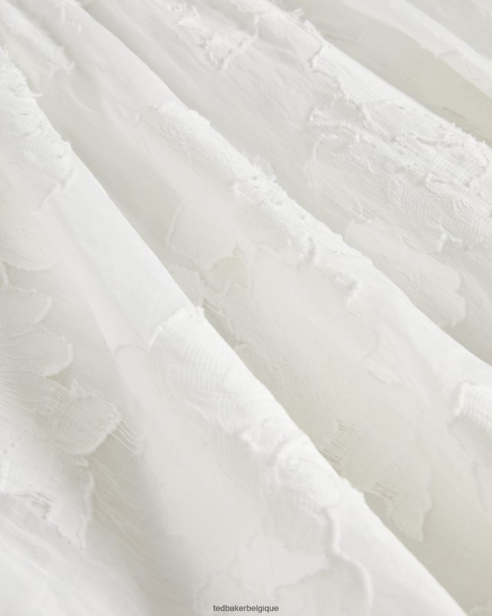 être Ted Baker femmes Maylee - Robe courte flippy avec lien à nouer au cou blanc FR8J42504 vêtements