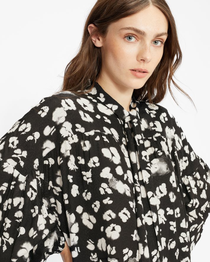 être Ted Baker femmes Wilmy - Robe longue à nœud lavallière noir FR8J42526 vêtements