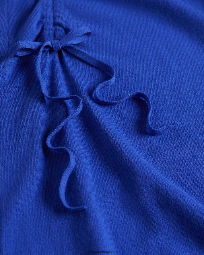 être Ted Baker femmes aavvaa - robe en maille avec détails froncés sur les côtés bleu brillant FR8J42582 vêtements