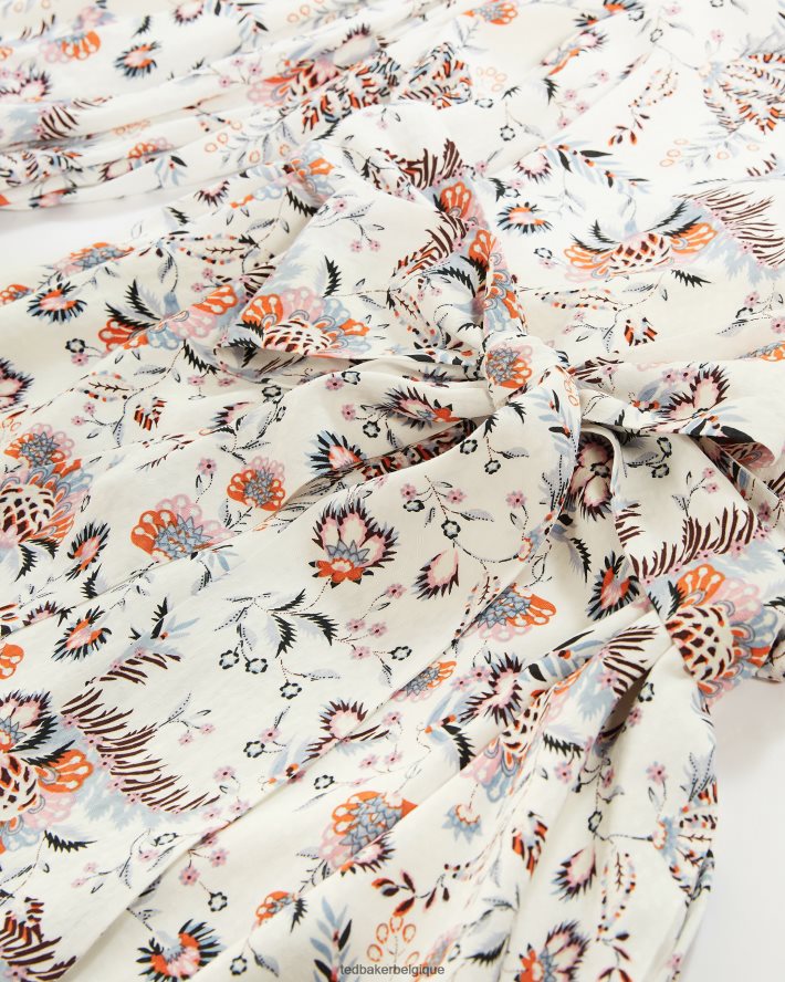 être Ted Baker femmes robe courte à col montant gilliie blanc FR8J42517 vêtements