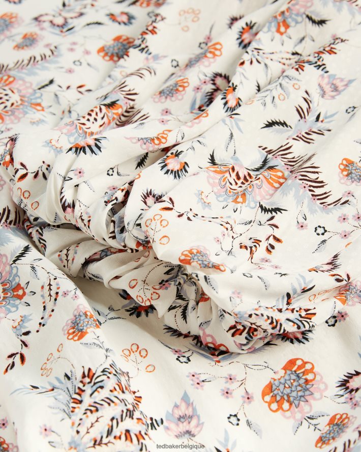 être Ted Baker femmes robe courte à col montant gilliie blanc FR8J42517 vêtements