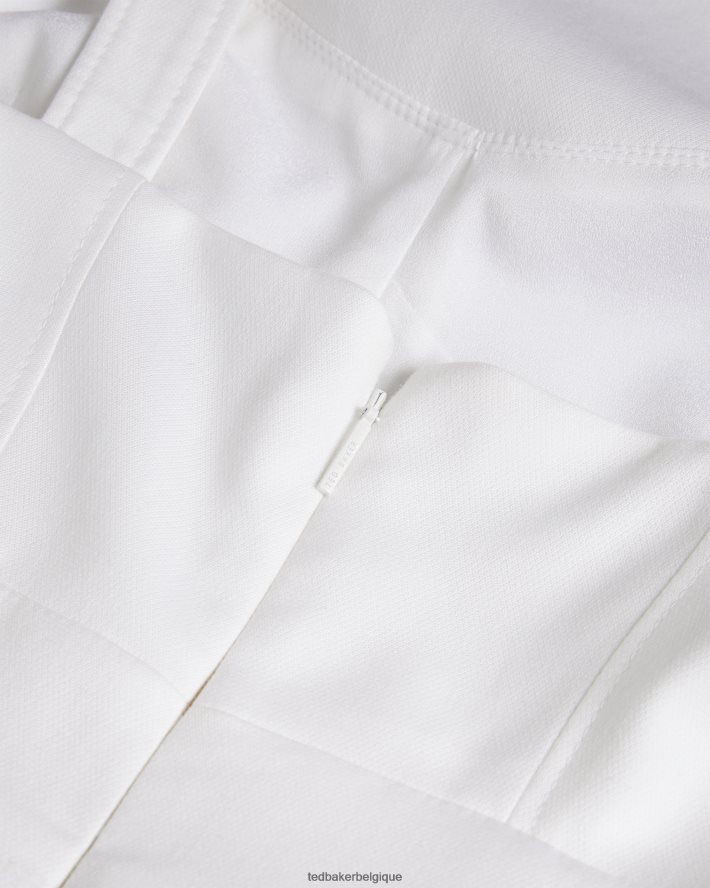 être Ted Baker femmes robe mi-longue moulante Klarika blanc FR8J42495 vêtements