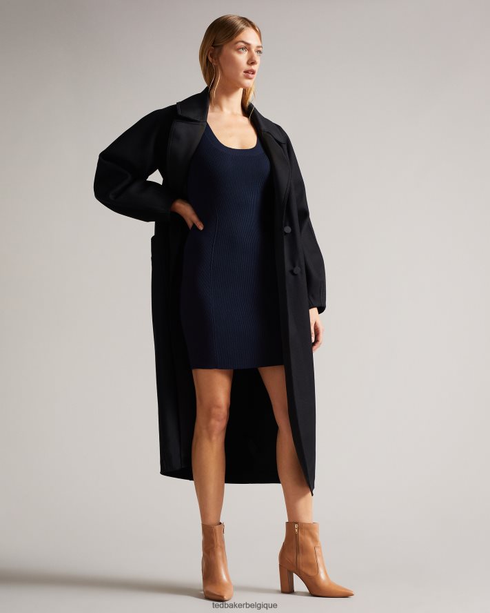 être Ted Baker femmes robe moulante à encolure dégagée Dollra bleu foncé FR8J42581 vêtements