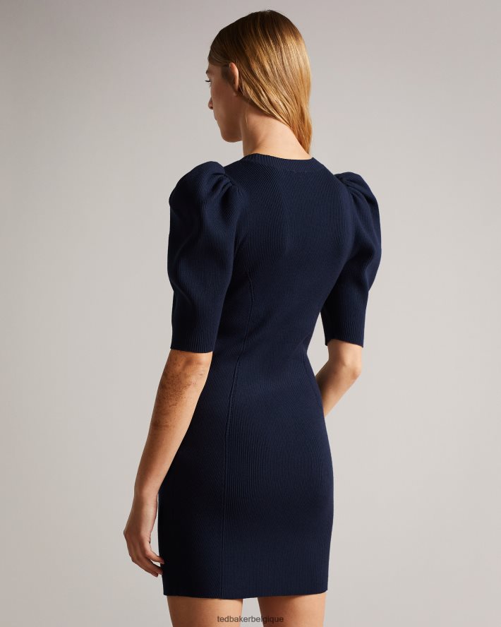 être Ted Baker femmes robe moulante à encolure dégagée Dollra bleu foncé FR8J42581 vêtements