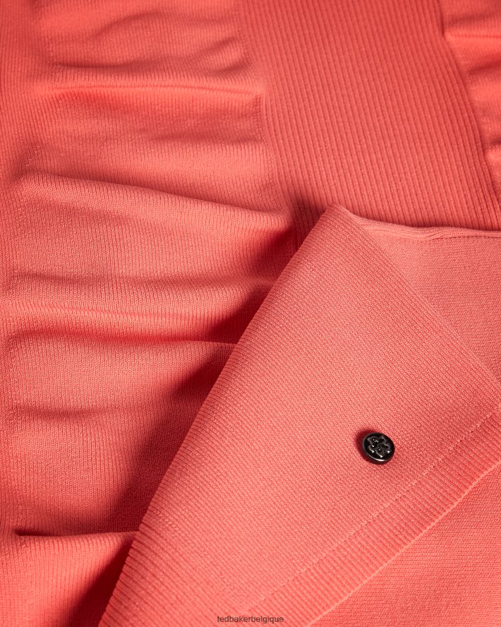 être Ted Baker femmes robe moulante novari à col en V corail FR8J42612 vêtements