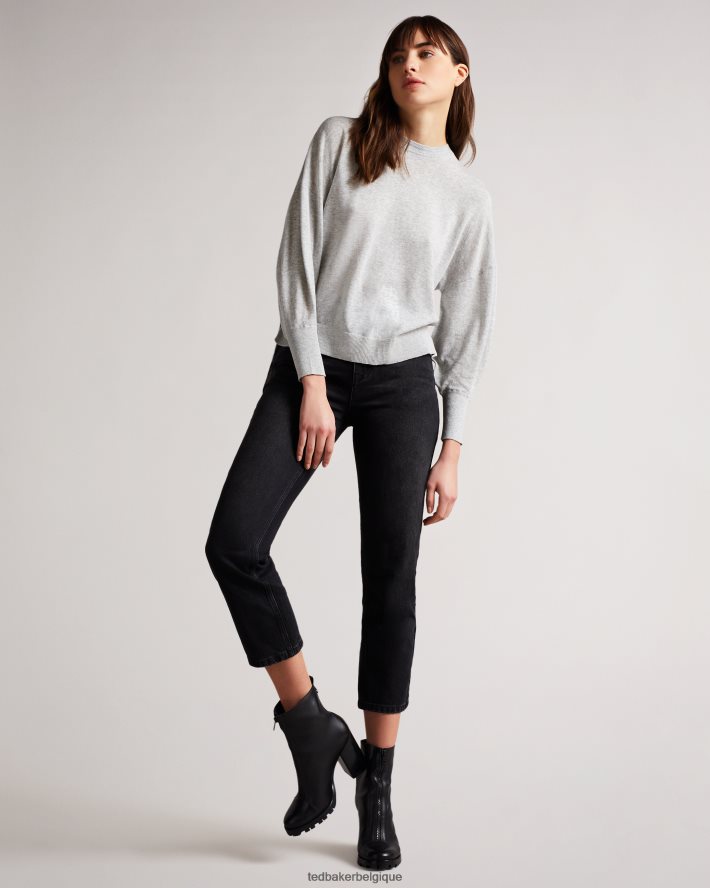 être Ted Baker femmes Nicci - Pull à détails de manches gris foncé FR8J42591 vêtements