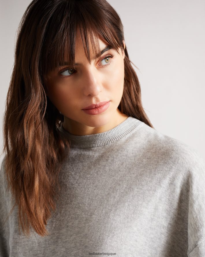 être Ted Baker femmes Nicci - Pull à détails de manches gris foncé FR8J42591 vêtements