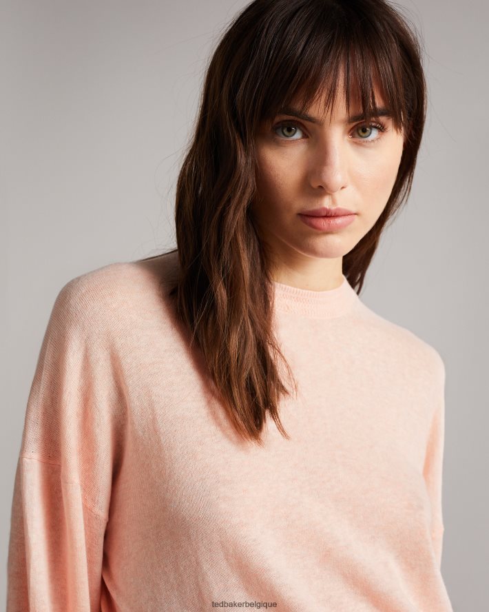 être Ted Baker femmes Nicci - Pull à détails de manches rose FR8J42617 vêtements