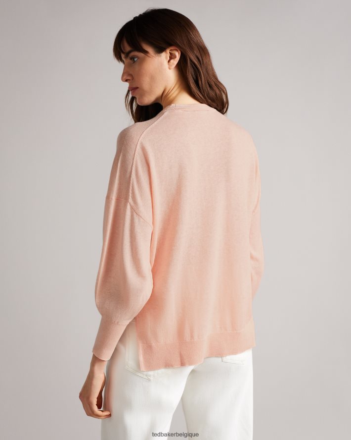 être Ted Baker femmes Nicci - Pull à détails de manches rose FR8J42617 vêtements