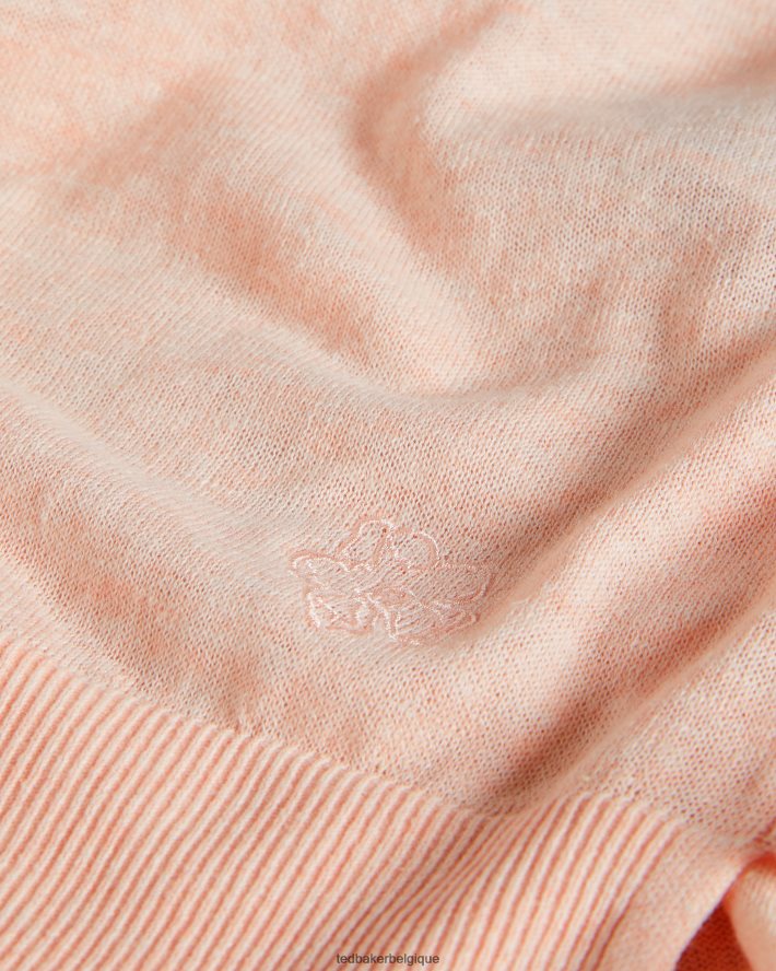 être Ted Baker femmes Nicci - Pull à détails de manches rose FR8J42617 vêtements