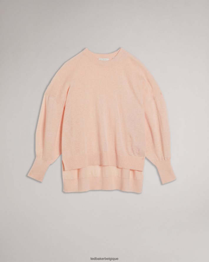 être Ted Baker femmes Nicci - Pull à détails de manches rose FR8J42617 vêtements