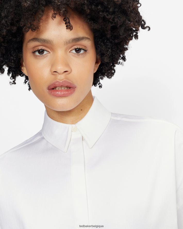 être Ted Baker femmes chemise oversize à manches 3/4 orlanda blanc FR8J42578 vêtements