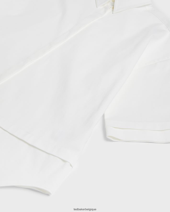 être Ted Baker femmes chemise oversize à manches 3/4 orlanda blanc FR8J42578 vêtements