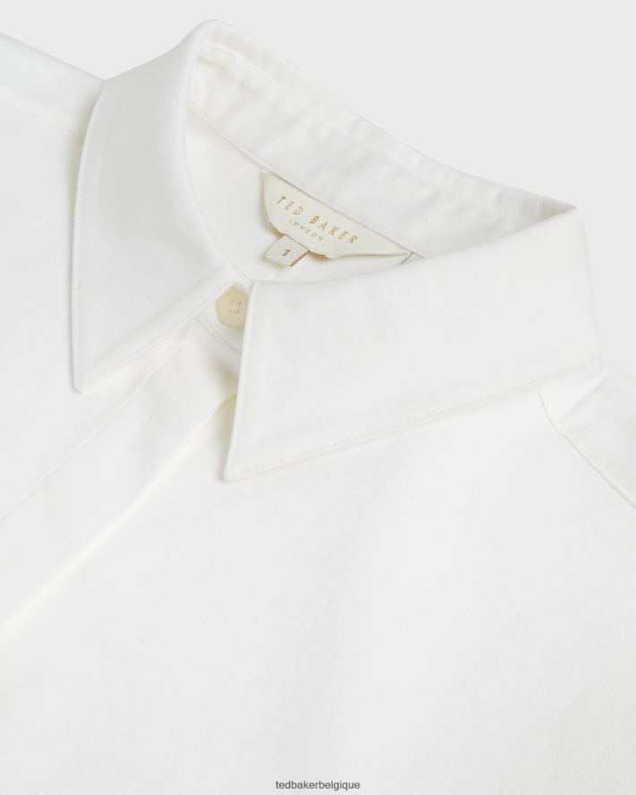 être Ted Baker femmes chemise oversize à manches 3/4 orlanda blanc FR8J42578 vêtements