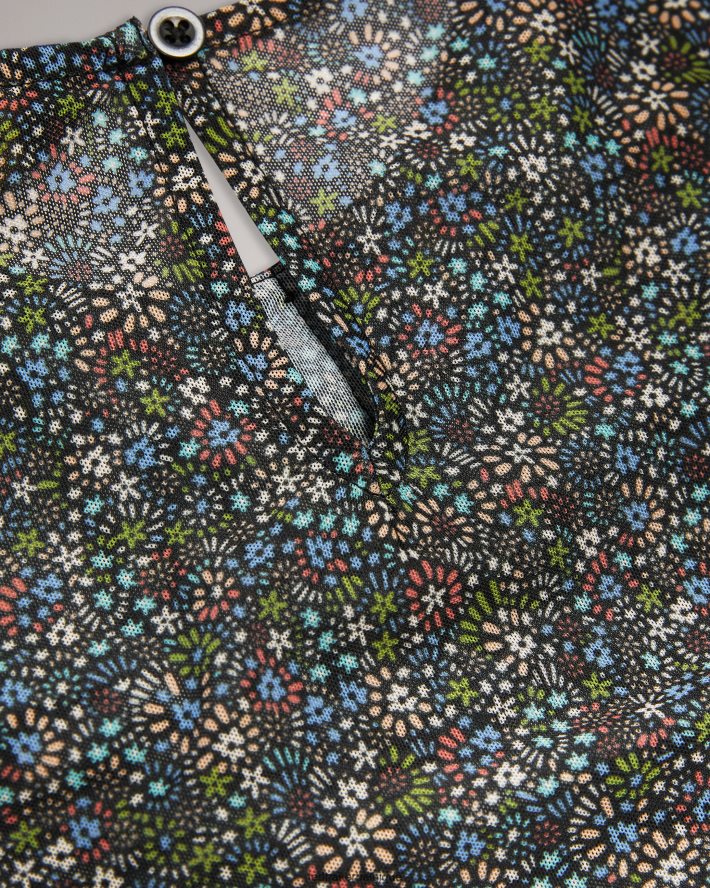 être Ted Baker femmes savannn - haut en jersey froncé sur le devant noir FR8J42575 vêtements