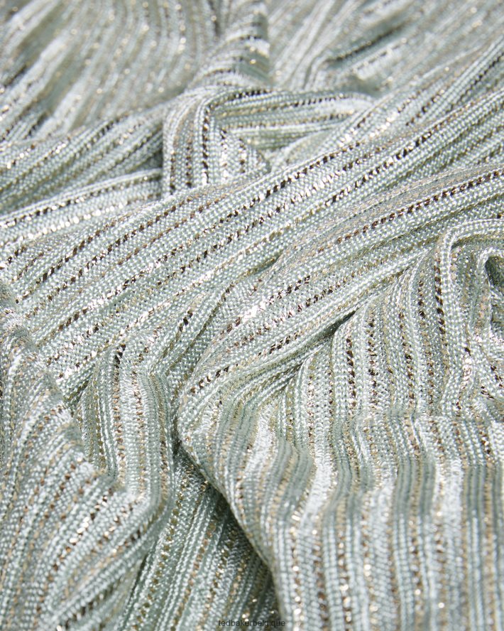 être Ted Baker femmes catrino t-shirt ajusté métallisé pl-vert FR8J42609 vêtements