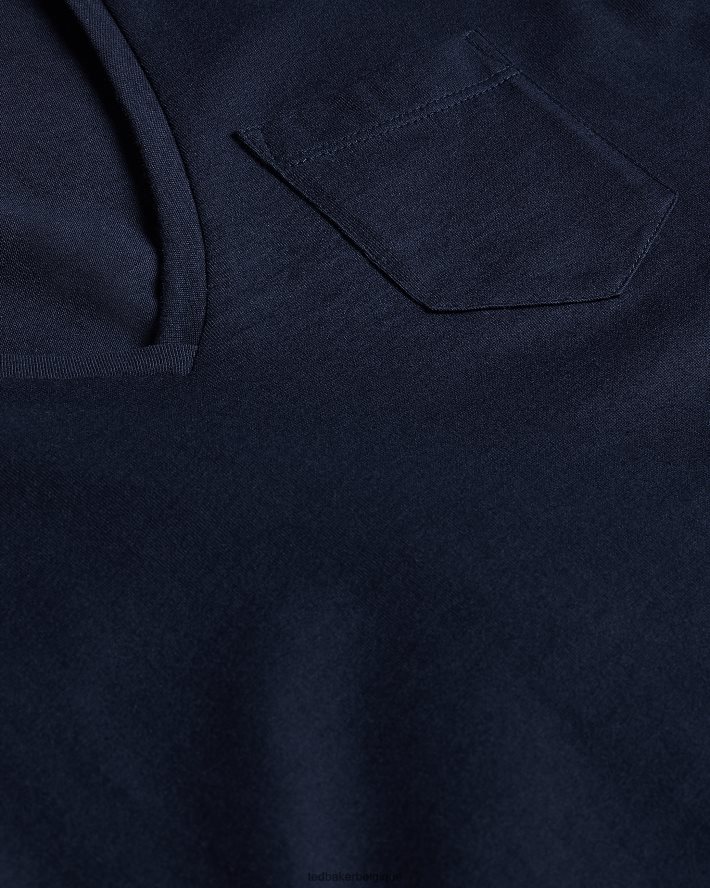 être Ted Baker femmes t-shirt à col en V coupe facile livavage marine FR8J42542 vêtements