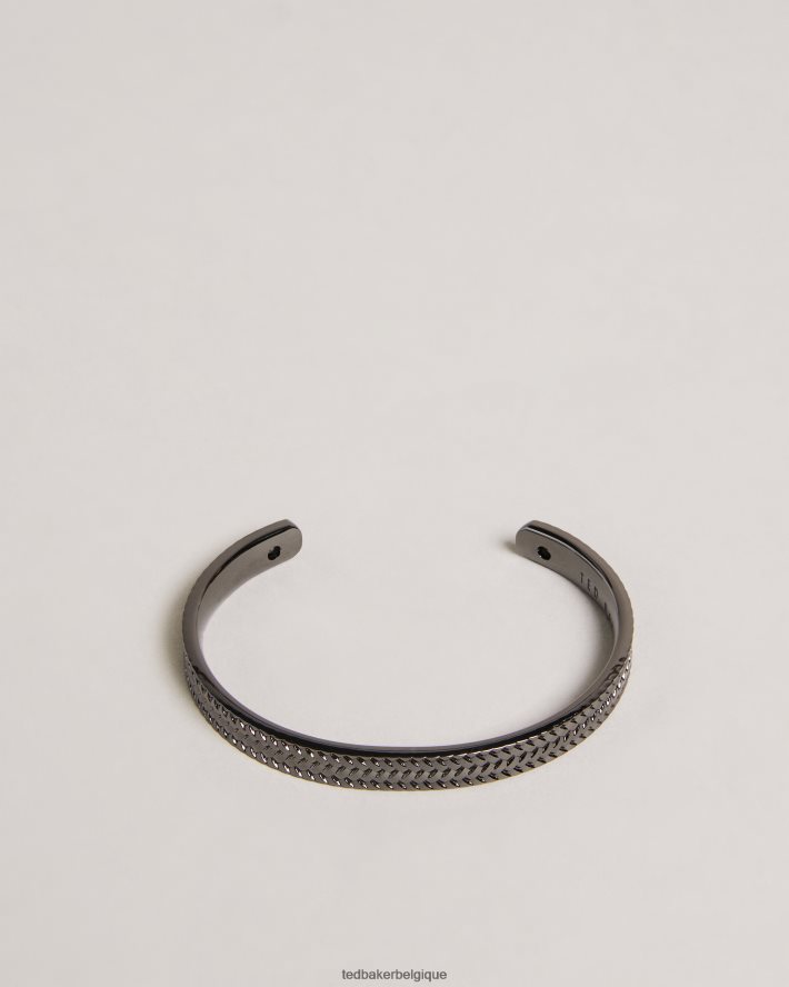 être Ted Baker Hommes bracelet jonc tissé en relief gymmy noir FR8J421941 accessoires