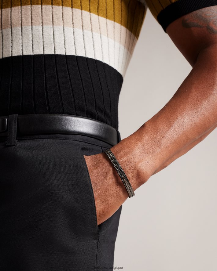 être Ted Baker Hommes bracelet jonc tissé en relief gymmy noir FR8J421941 accessoires