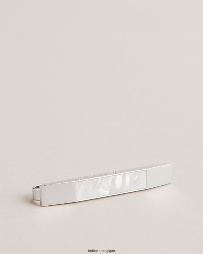 être Ted Baker Hommes barre d'attache marbrée presbar couleur argent FR8J421942 accessoires