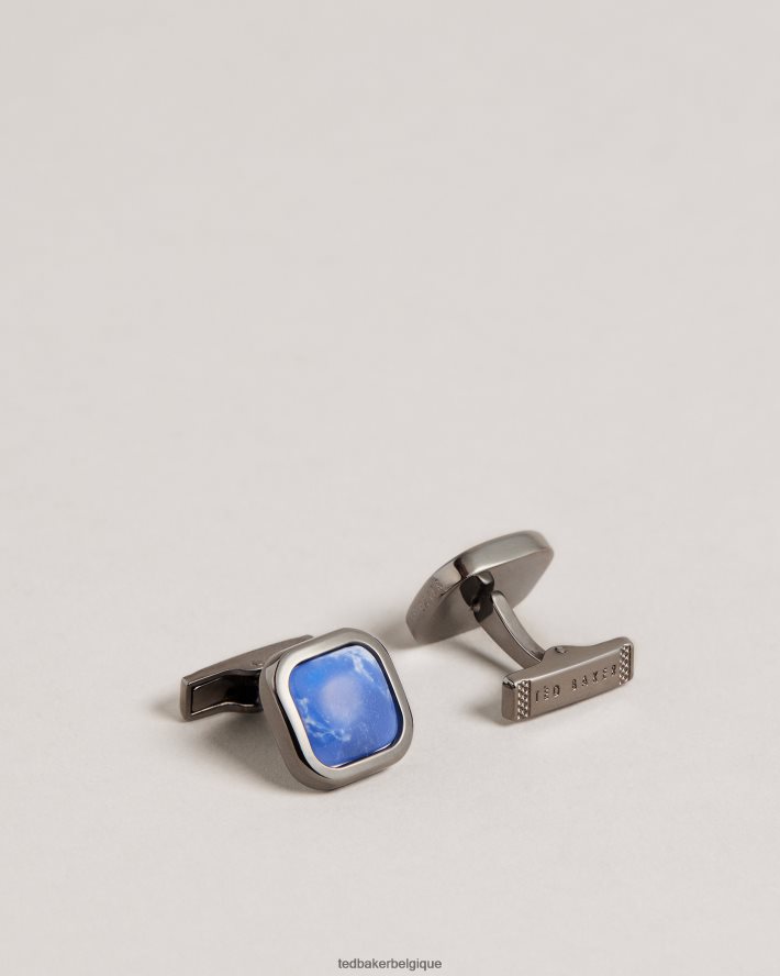 être Ted Baker Hommes boutons de manchette marbrés marbrés bleu FR8J421961 accessoires