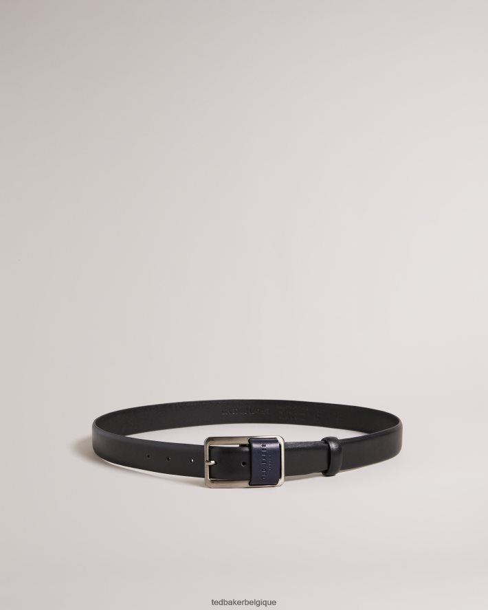 être Ted Baker Hommes ceinture à boucle à barre centrale Koen noir FR8J422016 accessoires