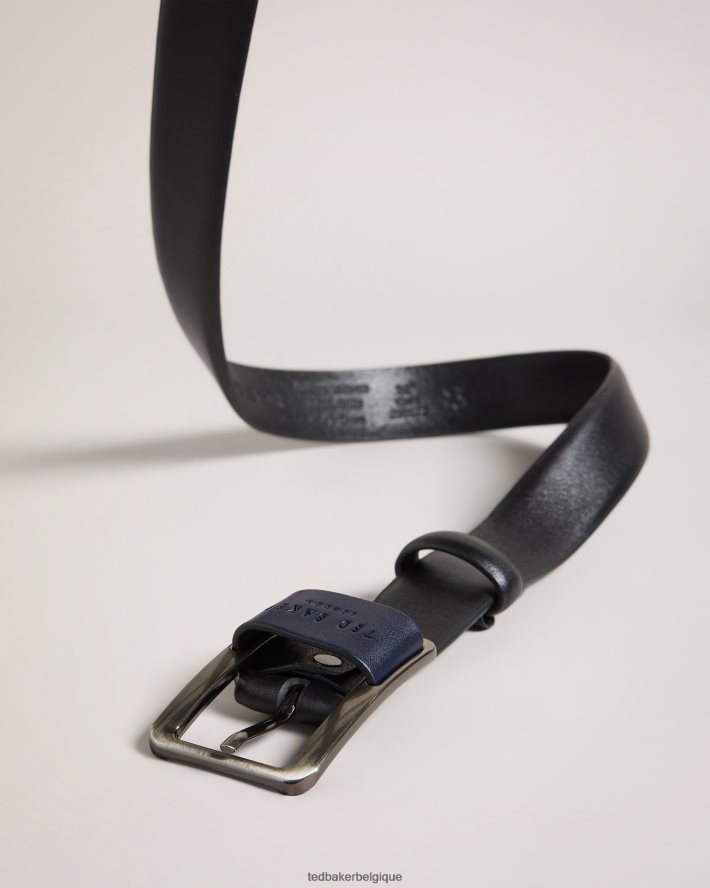 être Ted Baker Hommes ceinture à boucle à barre centrale Koen noir FR8J422016 accessoires