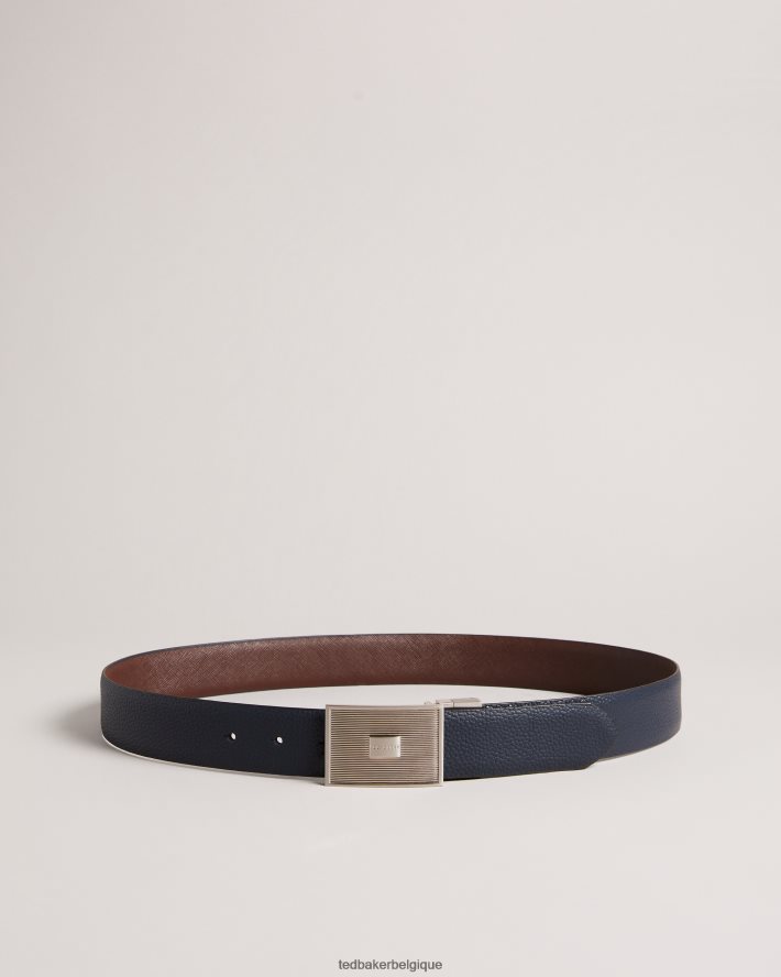 être Ted Baker Hommes ceinture à boucle texturée Aydon marine FR8J421972 accessoires