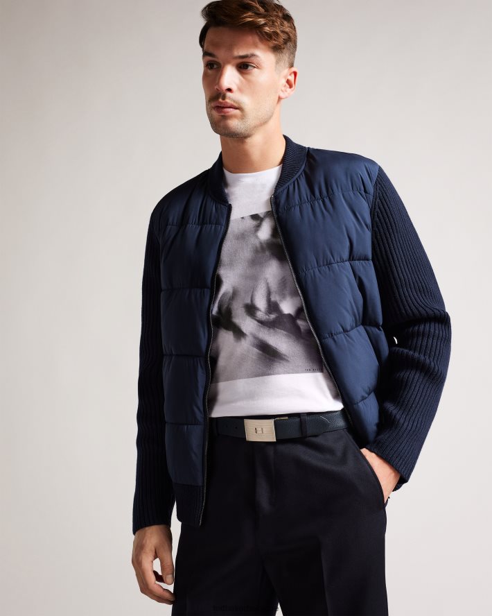 être Ted Baker Hommes ceinture à boucle texturée Aydon marine FR8J421972 accessoires