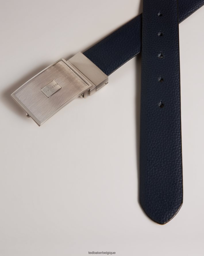 être Ted Baker Hommes ceinture à boucle texturée Aydon marine FR8J421972 accessoires