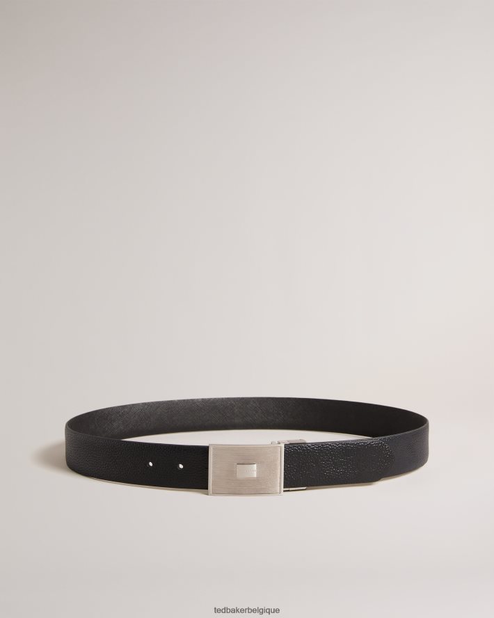 être Ted Baker Hommes ceinture à boucle texturée Aydon noir FR8J421952 accessoires
