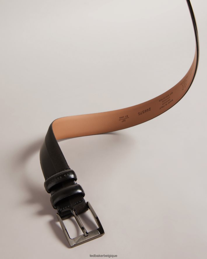 être Ted Baker Hommes ceinture en cuir gravé harvii noir FR8J421966 accessoires