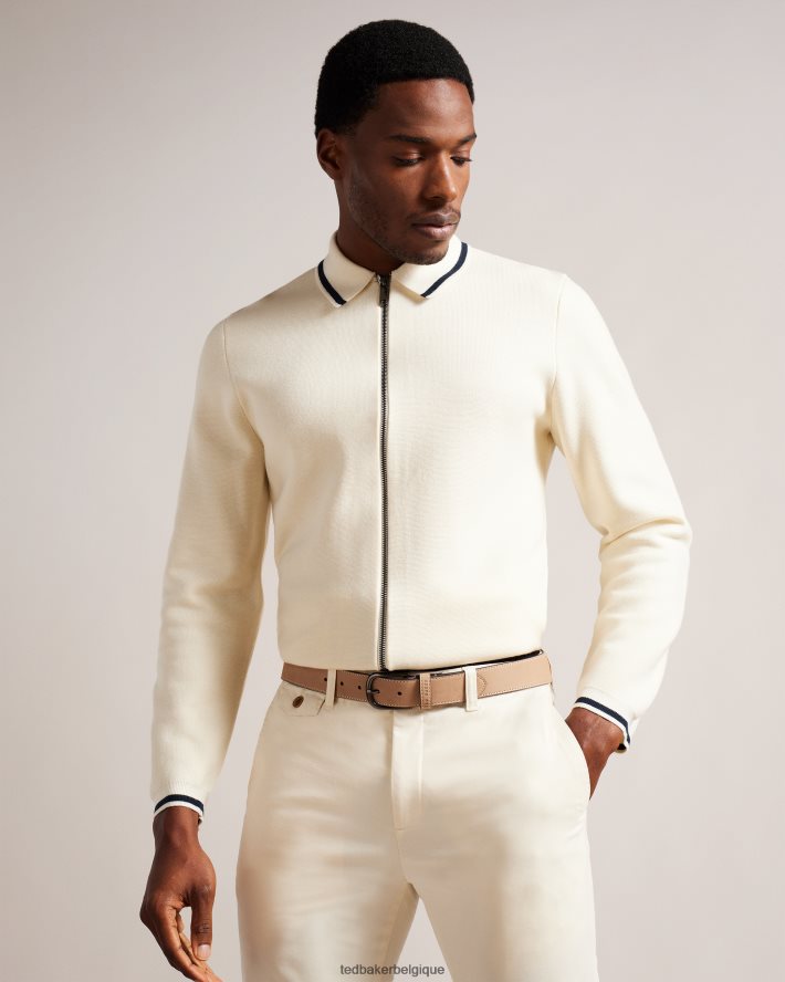 être Ted Baker Hommes ceinture en cuir grisham brun FR8J421832 accessoires