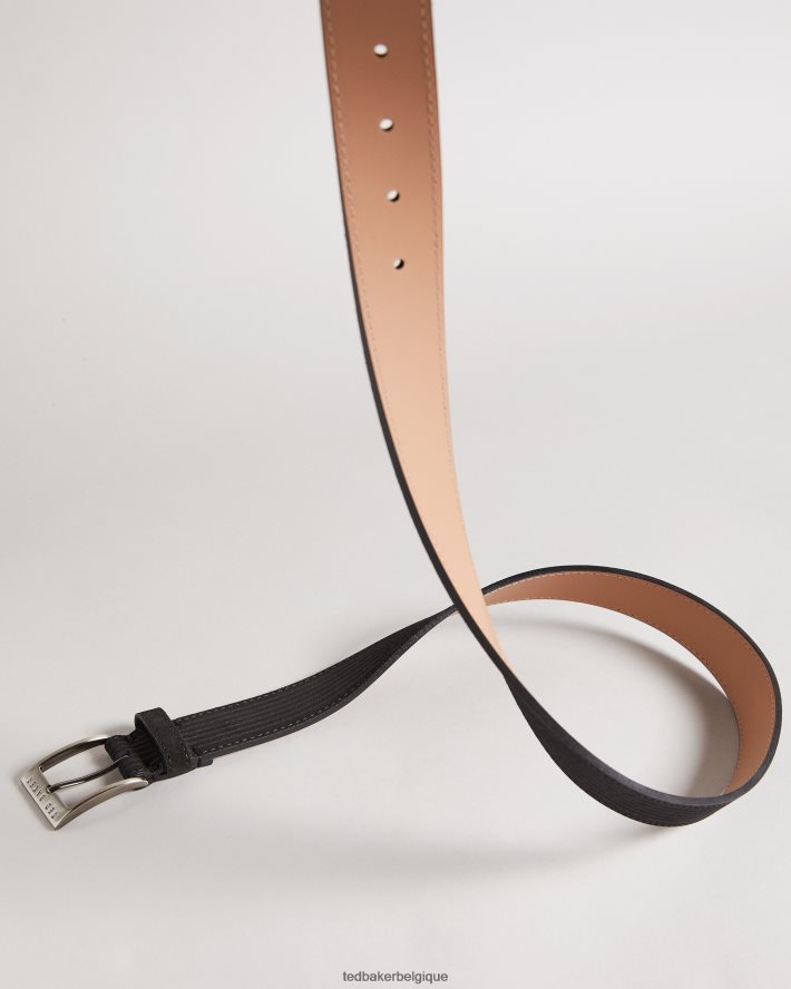 être Ted Baker Hommes ceinture en velours côtelé noir FR8J422072 accessoires