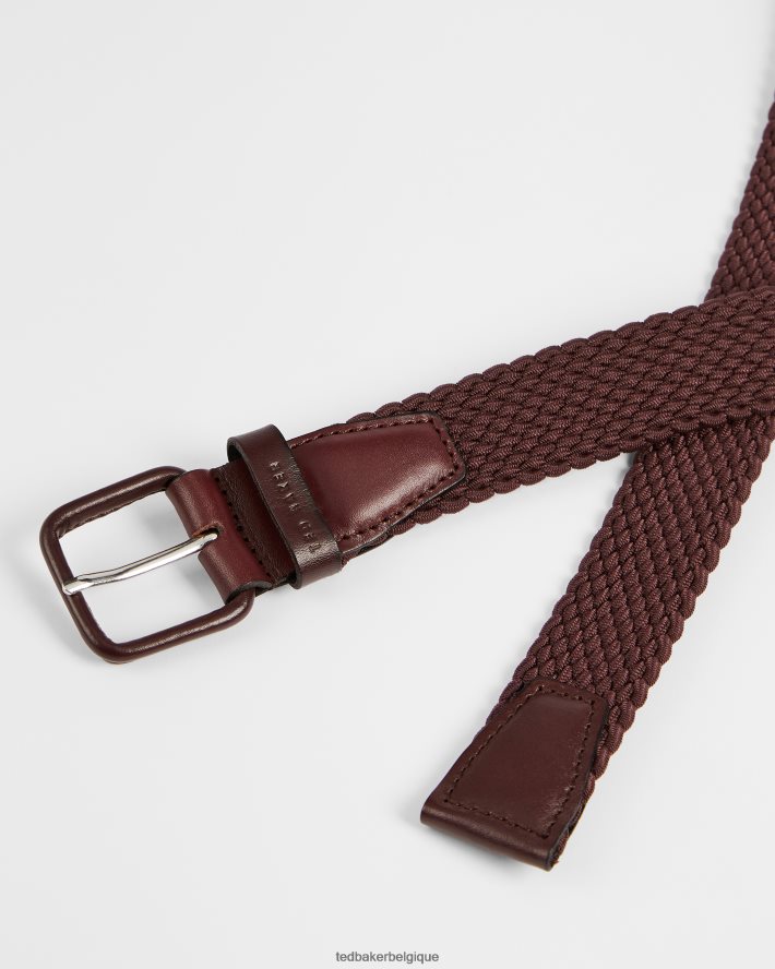 être Ted Baker Hommes ceinture élastique albea color drench sang de bœuf FR8J422081 accessoires