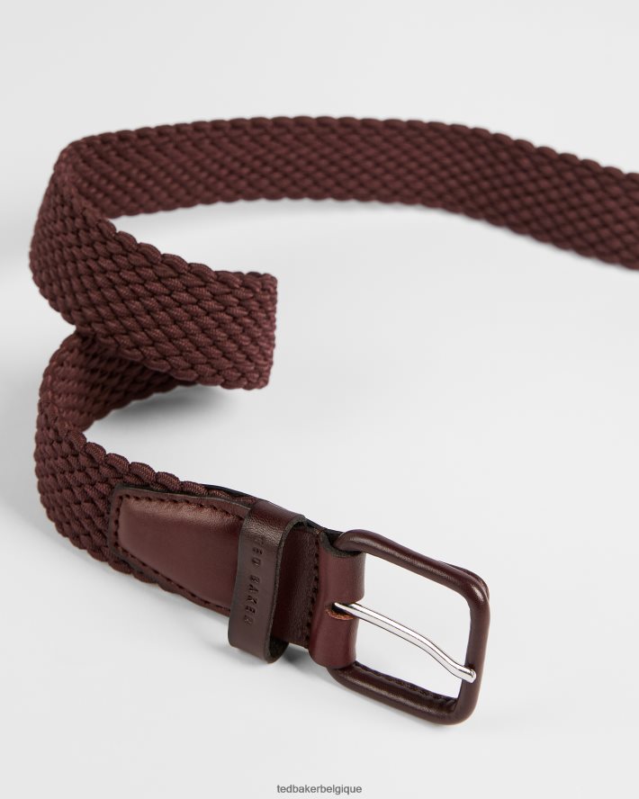 être Ted Baker Hommes ceinture élastique albea color drench sang de bœuf FR8J422081 accessoires