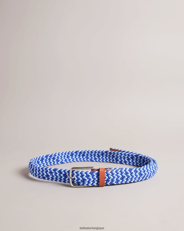 être Ted Baker Hommes ceinture élastique tissée callen bleu FR8J421861 accessoires
