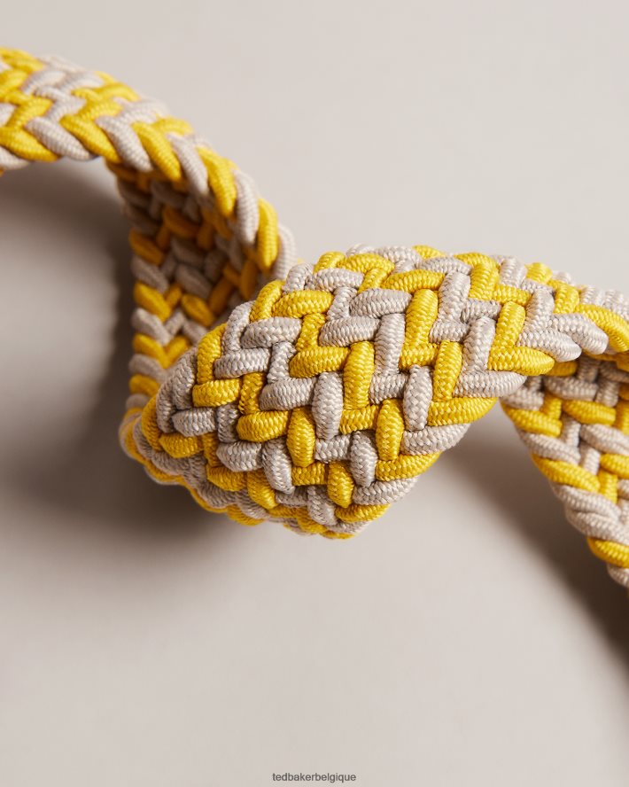 être Ted Baker Hommes ceinture élastique tissée callen jaune FR8J421989 accessoires