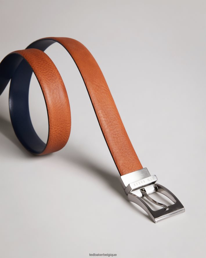 être Ted Baker Hommes ceinture réversible en cuir karmer bronzer FR8J421842 accessoires