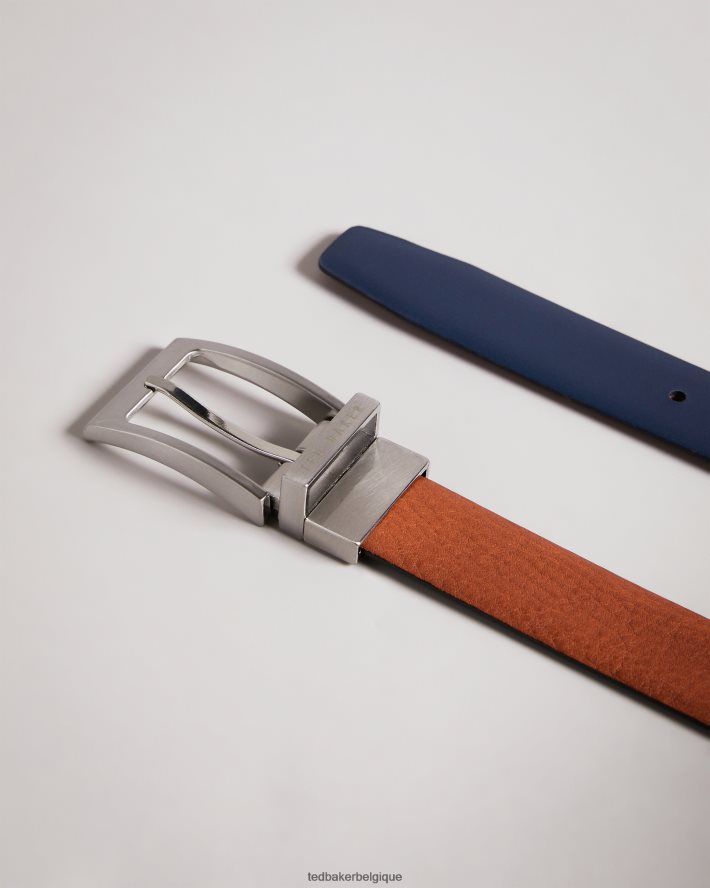 être Ted Baker Hommes ceinture réversible en cuir karmer bronzer FR8J421842 accessoires